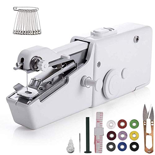 Máquina de coser de mano, mini máquina de coser portátil sin cable, mini máquina de coser para principiantes máquina de coser rápida y práctica costura para tela, ropa, cortinas Máquina de coser de mano, mini máquina de coser portátil sin cable, mini máquina de coser para principiantes máquina de coser rápida y práctica costura para tela, ropa, cortinas