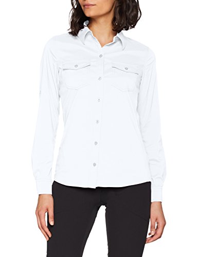 Marmot Wm's Annika Long Sleeve Camisa Outdoor Manga Larga, T-Shirt, Camisa de Senderismo, con protección UV, Transpirable, Mujer, White, M
