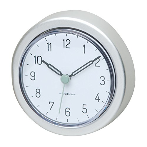 mDesign Reloj de baño con Ventosa – Reloj de Pared de Aluminio y Resistente al Agua – El Accesorio para el baño Colocación Sencilla en la Pared de la Ducha o en los Azulejos