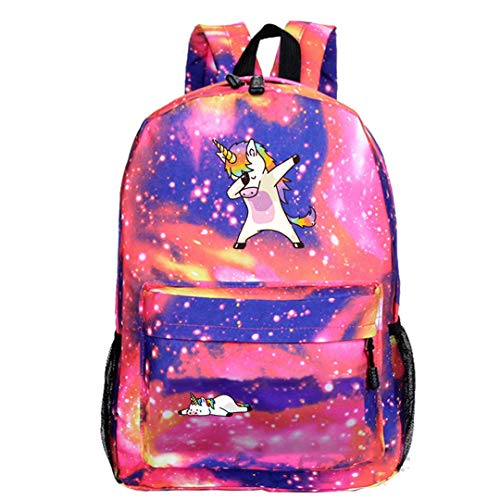 Mochila Unicornio Mochilas Escolares para Adolescentes Mochila Unicornio Cartoon Galaxy Bolsas de Viaje 24