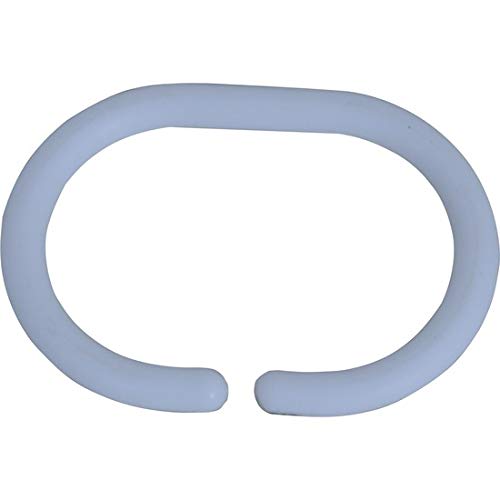 MSV 140850 12 Cortina de Ducha-Ring Polipropileno luz de plástico Color Azul 6 x 4 cm