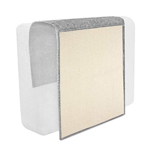 Navaris Rascador para Gatos - Protector contra arañazos de Gato y Perro - Afilador de uñas de sisal para Mascotas de 130 x 45CM en Gris Claro Navaris Rascador para Gatos - Protector contra arañazos de Gato y Perro - Afilador de uñas de sisal para Mascotas de 130 x 45CM en Gris Claro