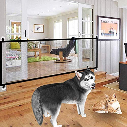 Nifogo Magic Gate Perro Safe Guard - Puerta de Seguridad para Mascotas, Portable Folding Safety Barrier for Dogs, Isolated Security Door for Dogs and Pets(180x72cm)