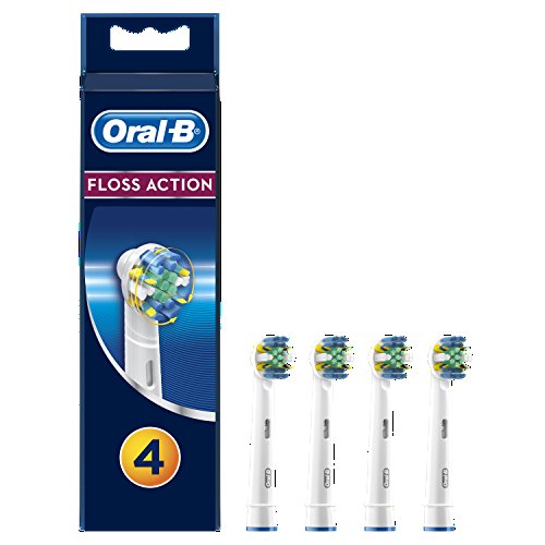 Oral-B Floss Action - Cabezal de recambio de cepillo dental eléctrico, 4 unidades