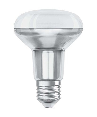 Osram LED bombilla de reflector, casquillo: E27, Blanco cálido | 2700 K | 4,30 W | Repuestos para reflector de 60 W Bombilla, LED Star R80