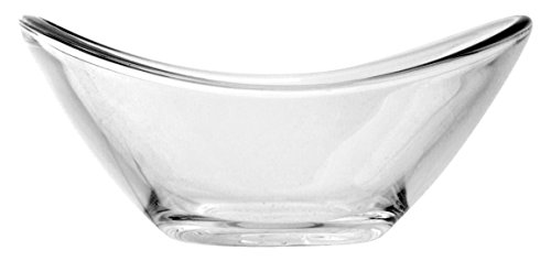 Pasabahce 1613803 – Juego de 6 cuencos forma barco cristal transparente, 11 x 9,8 x 3,3 cm