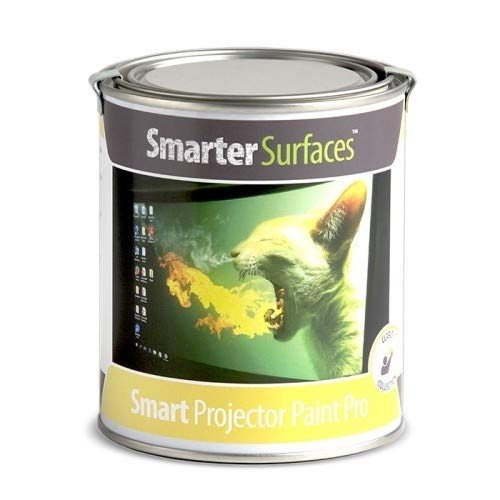 Pintura Proyector Smart Pro - 6m² - Pintura para proyectar en oficinas, Clases y conferencias proyectores HD y Normales - Valor de Ganancia 1.1 y ángulo de visión de 140 Grados - Color Blanco