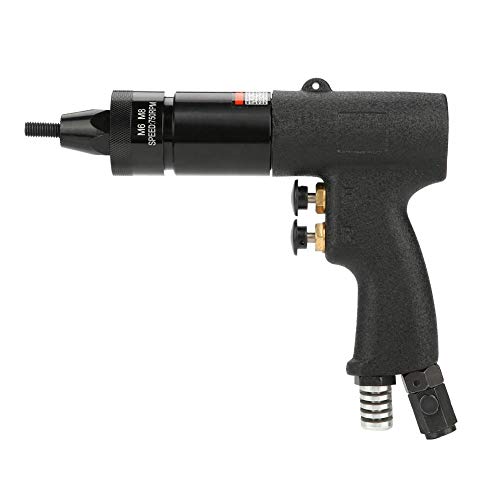 Pistola de tuerca neumática, pistola de remachado de aire Tuerca de extracción Herramienta de pistola de tuerca remachadora de aire automática Adecuado para todo tipo de placa de metal(M6/M8-KP-739A)