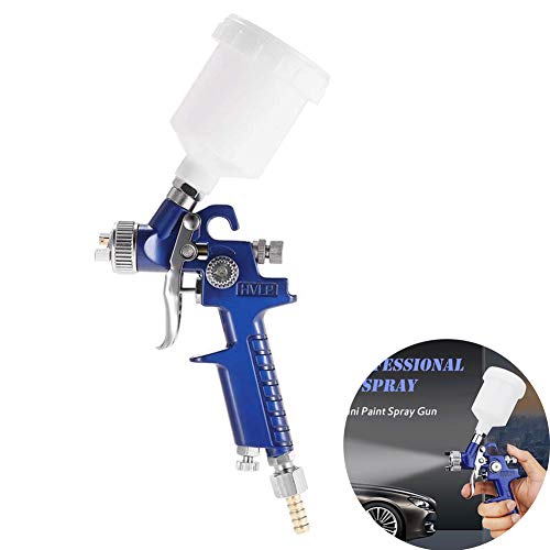 Pistola Rociadora 1,0mm HVLP Pistola Pulverizadora Aerográfica Alimentación por Gravedad 120cc para reparación de pintura de automóviles Pistola Rociadora 1,0mm HVLP Pistola Pulverizadora Aerográfica Alimentación por Gravedad 120cc para reparación de pintura de automóviles