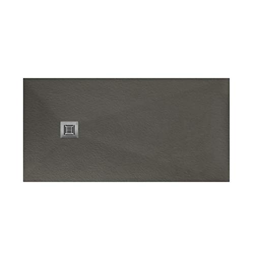 Plato de ducha rectangular de 180 x 80 x 3 centímetros, con válvula de desagüe, colección Suite N, color topo (Referencia: 6348824)