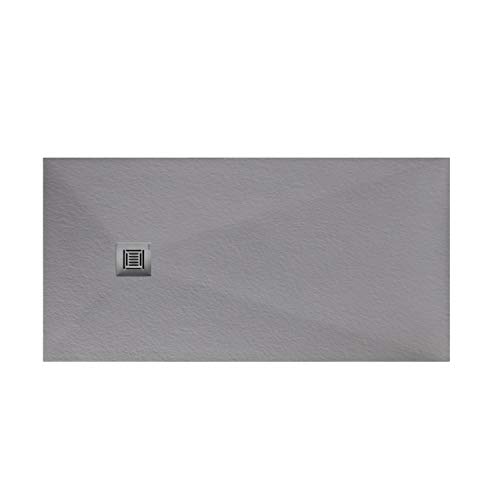 Plato de ducha rectangular de 200 x 70 x 3 centímetros, con válvula de desagüe, colección Suite N, color gris plata (Referencia: 6347945) Plato de ducha rectangular de 200 x 70 x 3 centímetros, con válvula de desagüe, colección Suite N, color gris plata (Referencia: 6347945)