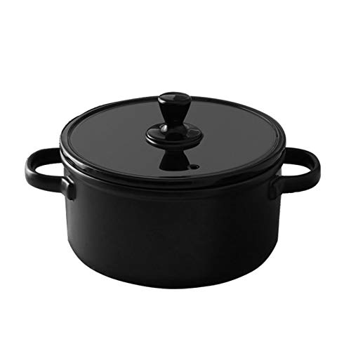 Platos de cazuela con tapa Casserole plato multifuncional Cerámica Show Sopa Pote para calentadores de cerámica eléctrica Estufas de gas Hornos Microondas olla de cazuela (Size : 2.0L)