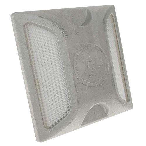 PrimeMatik - Reflector de Carretera captafaros para Suelo Doble Blanco 100 x 100 x 20 mm de Aluminio