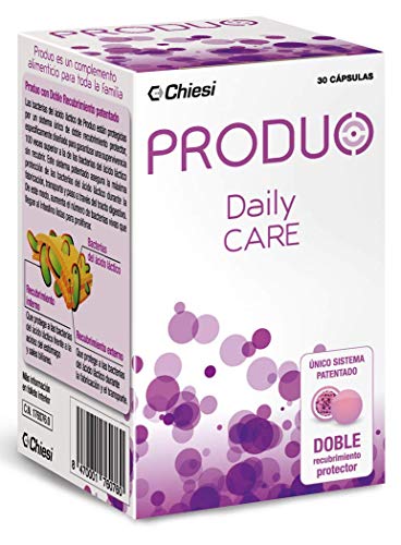 Produo Daily Care Probióticos y Prebióticos Intestinales, Doble Recubrimiento Protector, Cápsulas, Multicolor, 30 Unidad Produo Daily Care Probióticos y Prebióticos Intestinales, Doble Recubrimiento Protector, Cápsulas, Multicolor, 30 Unidad