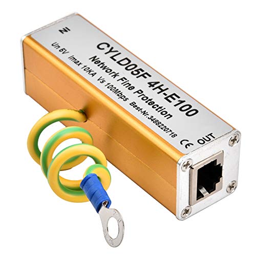 Protector Contra Sobretensiones, Adaptador Protector Contra Sobretensiones de Red Ethernet, Protección Contra Descargas Eléctricas Thunder Lighting Adecuado Para Protección Contra Sobretens