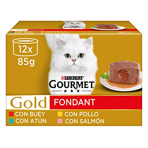 Purina Gourmet Gold Fondant comida para gatos Surtido sabores 8 x [12 x 85 g]