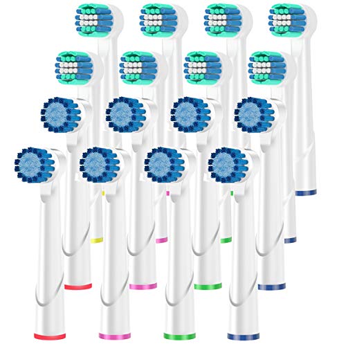 Qlebao Recambios Cepillo para Oral B, 16 Cabezales para Oral-B, Pack de 8 Precision Clean EB20, 8 Sensitive Clean, Cabezales de Cepillo de Dientes (16) Qlebao Recambios Cepillo para Oral B, 16 Cabezales para Oral-B, Pack de 8 Precision Clean EB20, 8 Sensitive Clean, Cabezales de Cepillo de Dientes (16)