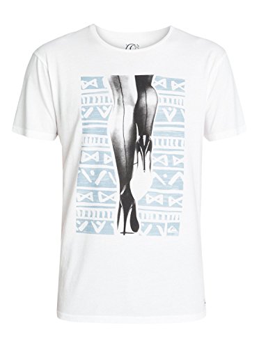 Quiksilver Kurzarm-T-Shirt Garment Dyed E6 M tee - Camiseta, Color Blanco, Talla m