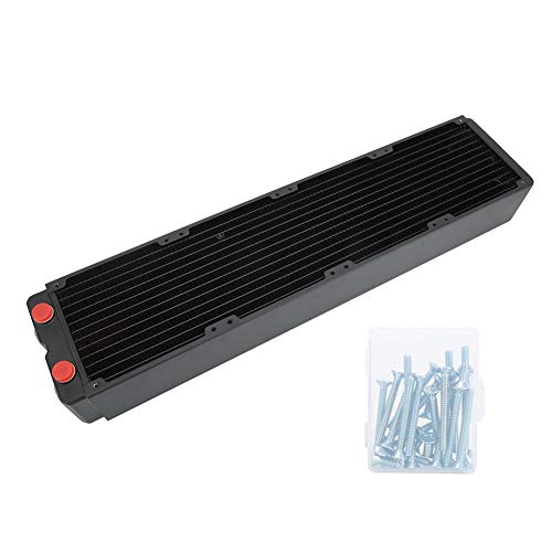 Radiador de cobre de 480 mm, radiador de enfriamiento por agua de 3 capas y 12 tubos, intercambiador de calor de repuesto Disipador de calor de la CPU Disipador de calor rápido para computadora PC Radiador de cobre de 480 mm, radiador de enfriamiento por agua de 3 capas y 12 tubos, intercambiador de calor de repuesto Disipador de calor de la CPU Disipador de calor rápido para computadora PC