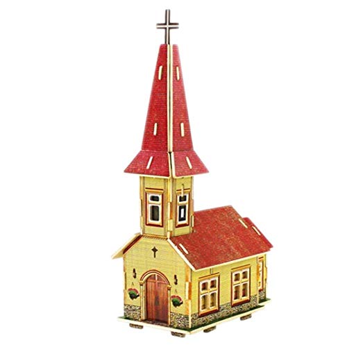RecontraMago Puzzle 3D - Iglesia Noruega - Colección Casas Edificios del Mundo - Rompecabezas - Juguetes para niños y Adultos