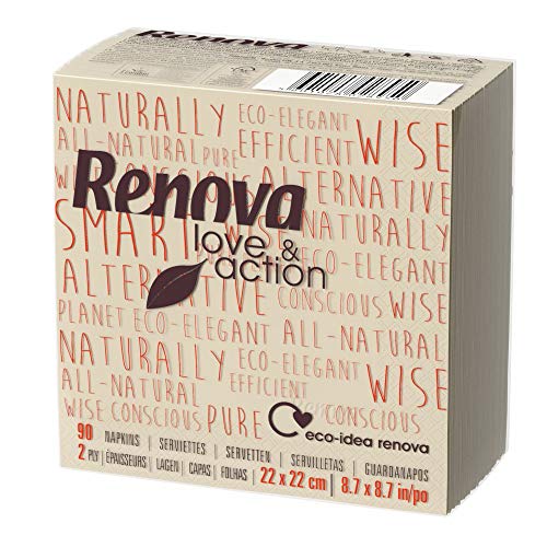 Renova Servilletas de Papel Love Action - 90 Servilletas Ecológicas (200088100) Renova Servilletas de Papel Love Action - 90 Servilletas Ecológicas (200088100)