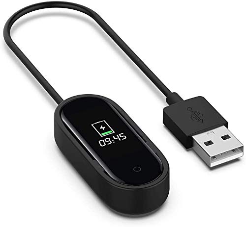 REY Cable Cargador USB para Xiaomi Mi Band 4, Base de Carga y Sincronización de Datos