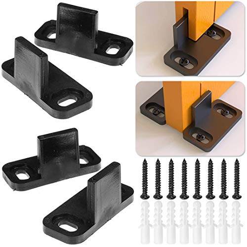 REYOK 4 Piezas Guía de Piso Clip Ajustable Deslizante, Barn Puerta Suelo Guía Rodillo, Ajustable Puerta Corredera con Tornillos, Asegura Silencioso y Suave Deslizante REYOK 4 Piezas Guía de Piso Clip Ajustable Deslizante, Barn Puerta Suelo Guía Rodillo, Ajustable Puerta Corredera con Tornillos, Asegura Silencioso y Suave Deslizante