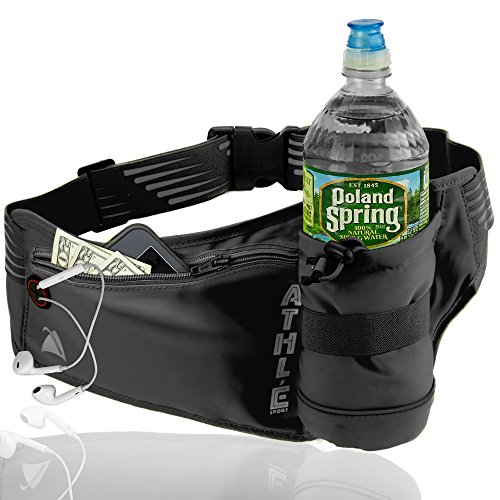 Riñonera de Correr con Porta Botella - Cinturón de Correr Ajustable con Bolsillo con Cremallera para Deporte y Viajes - Banda Reflectante de 360° - Compatible con Iphone Plus y Galaxy Note Riñonera de Correr con Porta Botella - Cinturón de Correr Ajustable con Bolsillo con Cremallera para Deporte y Viajes - Banda Reflectante de 360° - Compatible con Iphone Plus y Galaxy Note