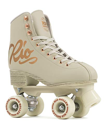 Rio Roller Quad Skates Patines Patinaje Infantil, Juventud Unisex, Rosa (Rose Cream), 38
