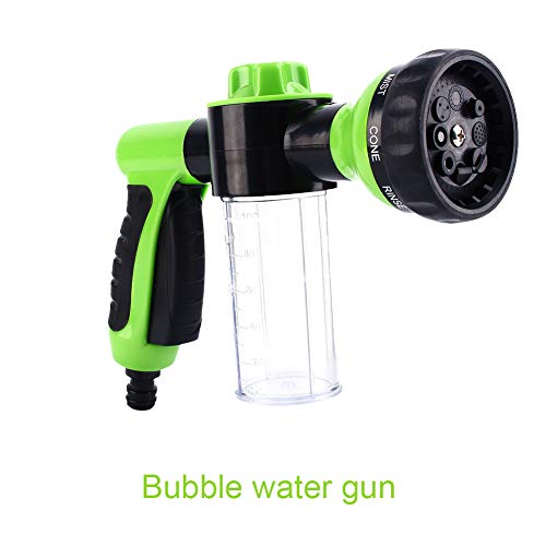 Rociador de agua de espuma, dispensador de rociador de manguera de espuma para automóvil, 8 patrones de riego, herramienta de limpieza de lavado para lavado de automóviles, limpieza del piso de la sal Rociador de agua de espuma, dispensador de rociador de manguera de espuma para automóvil, 8 patrones de riego, herramienta de limpieza de lavado para lavado de automóviles, limpieza del piso de la sal