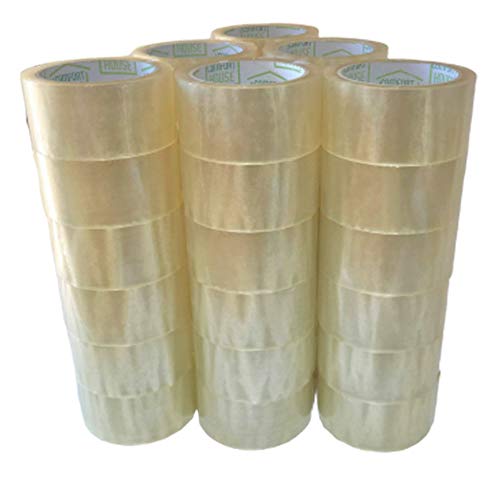 Rollos de Cintas Adhesivas de Embalar, Cinta Adhesiva para Paquetes - 48mm x 132m (36, Transparente)