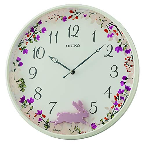 Seiko Reloj de Pared con péndulo Blanco de plástico QXC238W