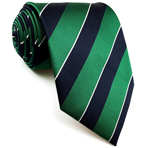 Shlax&Wing Nuevo Traje De Negocios Hombre Seda Corbatas Para Verde Azul Rayas Extra largo