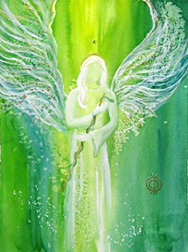silwi-art ***** Imágenes de ángeles del arcángel Raphael, póster 30 x 40 cm, imagen de ángel de la guarda, decoración práctica, idea de regalo, regalo de rehabilitación