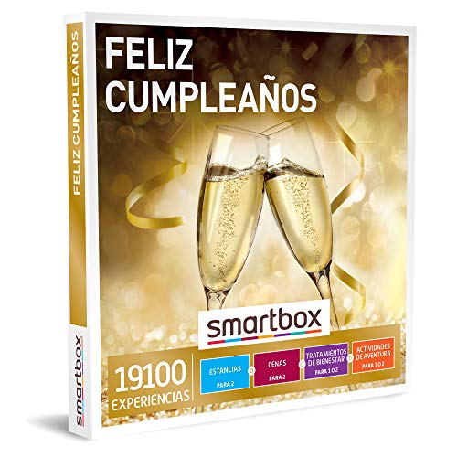 Smartbox - Caja Regalo para cumpleaños- Feliz cumpleaños - Caja Regalo para Hombres - 1 Experiencia de Estancia, gastronomía, Bienestar o Aventura para 1 o 2 Personas