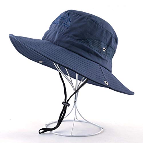 Sombrero Pescador Gorras Sombrero para El Sol para Hombre con ala Ancha Gorra De Pesca Informal Al Aire Libre Malla Transpirable Protección UV Playa para Hombres Sombreros De Visera Sólida Azul Sombrero Pescador Gorras Sombrero para El Sol para Hombre con ala Ancha Gorra De Pesca Informal Al Aire Libre Malla Transpirable Protección UV Playa para Hombres Sombreros De Visera Sólida Azul