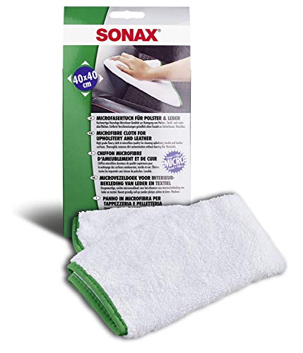 SONAX No de artículo 04168000 Paño de microfibra para tapicería + cuero 40x40cm (1 unidad)
