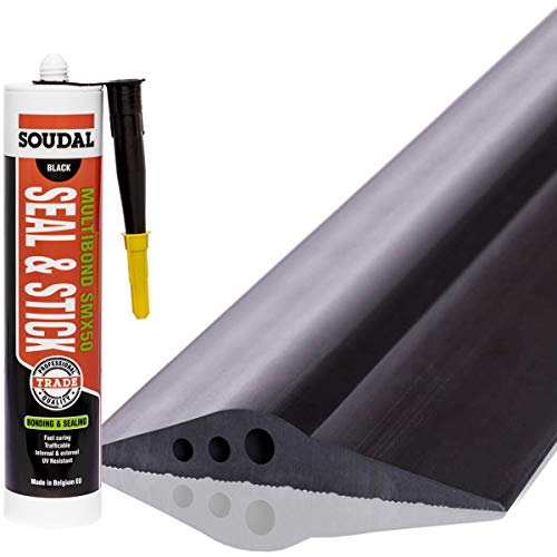 STEIGNER Junta de Garaje con Adhesivo de Montaje Umbral de Garaje de EPDM 4 m, 28 mm x 155 mm, SGD03 STEIGNER Junta de Garaje con Adhesivo de Montaje Umbral de Garaje de EPDM 4 m, 28 mm x 155 mm, SGD03