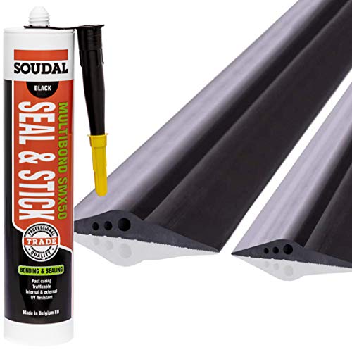 STEIGNER Junta de Garaje con Adhesivo de Montaje Umbral de Garaje de EPDM 4,5 m 20 mm x 112 mm SGD02 STEIGNER Junta de Garaje con Adhesivo de Montaje Umbral de Garaje de EPDM 4,5 m 20 mm x 112 mm SGD02