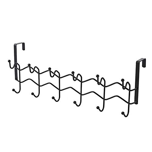 SXYB Rack de Almacenamiento de diseño de Gancho, Gancho de Espalda de la Puerta de Doble Fila, sin Punch, no daña la Puerta, Hierro Forjado, Duradero y Estable, Capacidad de Apoyo Fuerte