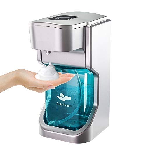 Taiso Dispensador de jabón automático, dispensadores de jabón de Espuma Ajustables Infrarrojos sin Contacto, Botellas de 500 ml, dispensador de jabón montado en la Pared para baño, Cocina, Oficina