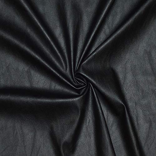 Tejido de imitación de cuero de muy bella calidad, flexible y elástico (Ropa, accesorios y decoración) - Tejido de imitación de cuero - Tejido skai (Pieza de 1m x 1m36) (Negro) Tejido de imitación de cuero de muy bella calidad, flexible y elástico (Ropa, accesorios y decoración) - Tejido de imitación de cuero - Tejido skai (Pieza de 1m x 1m36) (Negro)