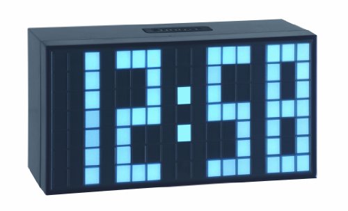 TFA Reloj Despertador Digital LED Azul Claro de diseño
