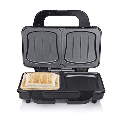 Tristar SA-3060 Sandwichera, tamaño compacto con compartimento para cable, potencia de 900 W, recubrimiento antiadherente Tristar SA-3060 Sandwichera, tamaño compacto con compartimento para cable, potencia de 900 W, recubrimiento antiadherente