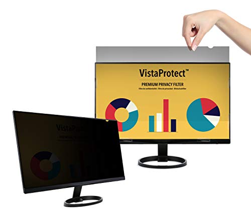 VistaProtect - Filtro de Privacidad y Filtro de Anti Luz Azul Premium, Privacy Screen Filter, Protector de Pantalla para Ordenador & Monitor (21.5″ Pulgadas)