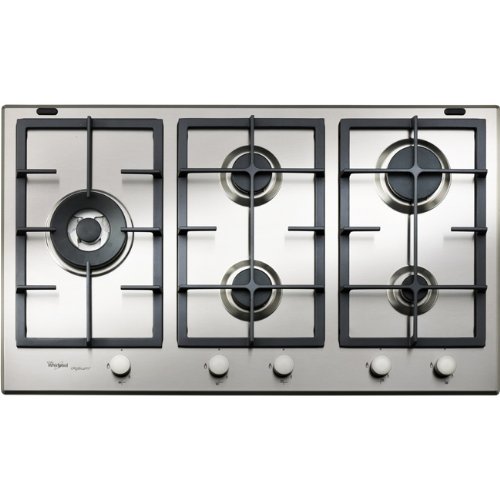 Whirlpool GMA 9522/IXL Integrado Encimera de gas Acero inoxidable hobs - Placa (Integrado, Encimera de gas, Acero inoxidable, Acero inoxidable, hierro fundido, 4000 W)