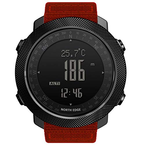 WWJJLL Deportes Impermeable Reloj, Reloj de Medición de la Altura de Hora Mundial de altitud de presión de Aire de los Hombres del Mundo Tiempo multifunción Reloj de Pulsera al Aire Libre,Naranja WWJJLL Deportes Impermeable Reloj, Reloj de Medición de la Altura de Hora Mundial de altitud de presión de Aire de los Hombres del Mundo Tiempo multifunción Reloj de Pulsera al Aire Libre,Naranja