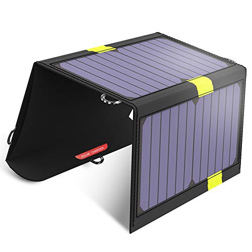 X-DRAGON 20W Cargador Panel Solar Placa Solar Plegable (Doble Puertos USB for Moviles, Tablets y Otros Dispositivos Digitales)