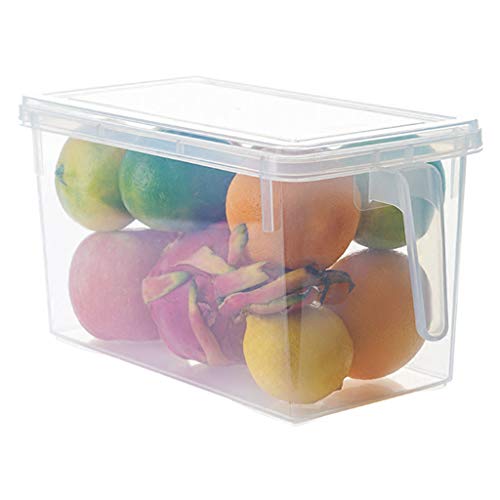 XPHZHQ-box Caja Caja De Almacenamiento De Cocina Contenedor De Almacenamiento De Alimentos FrigoríFico De Mango Transparente De PláStico con Cesta De Frutas para El Acabado De Estantes/Cocina 4.6 L +