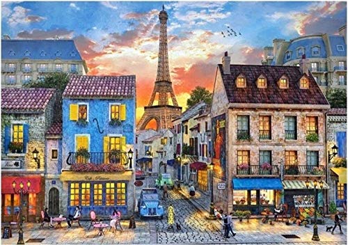 YJLMT Puzzle Adultos DIY Wooden Jigsaw Puzzles 1000 Piezas Rompecabezas Classic Rompecabezas De Juguete Paris Al Atardecer(1000 Piezas)